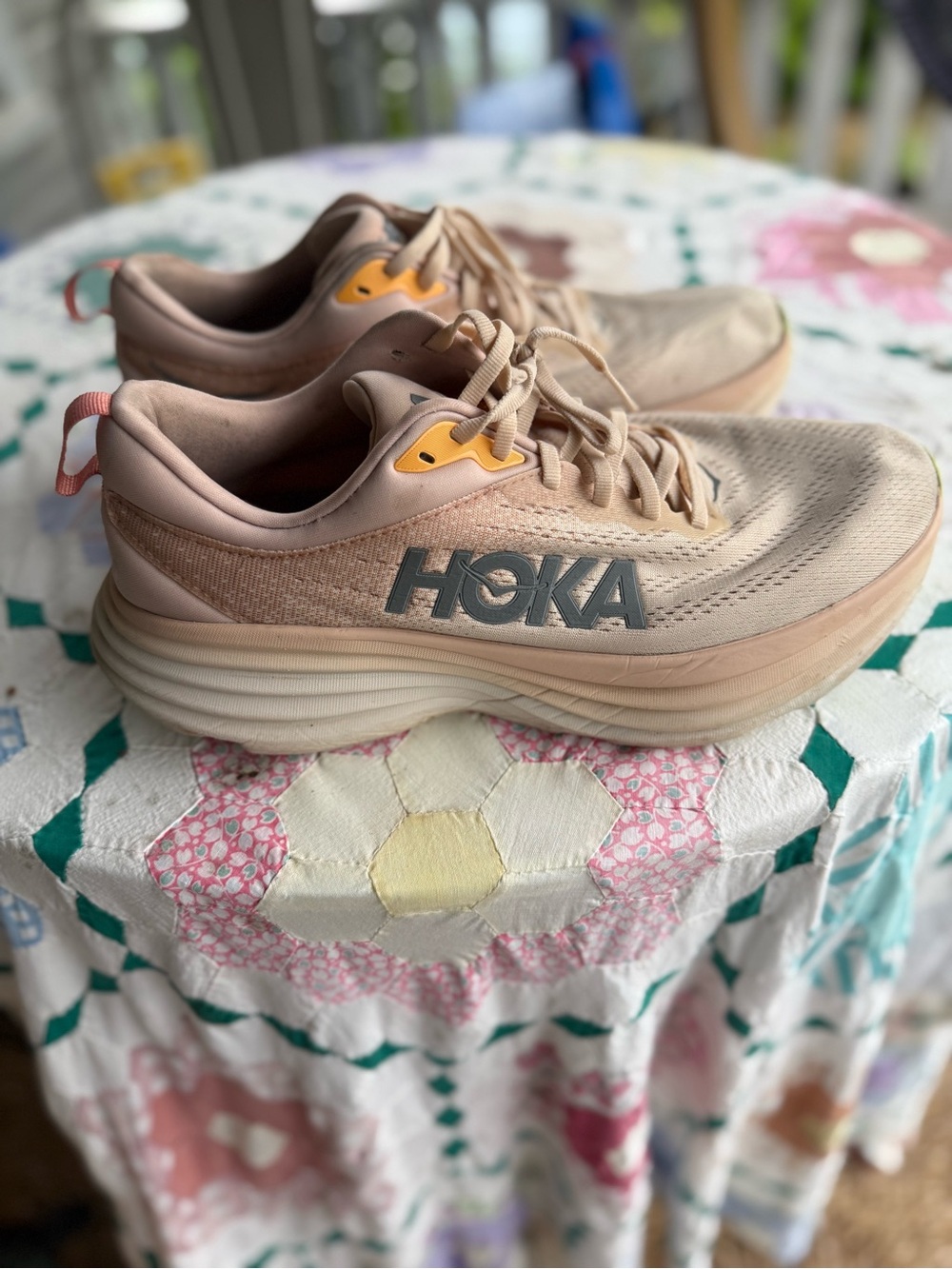HOKA Bondi 8 Running Shoe, size 11, Cream Vanilla - Picture 7 of 16